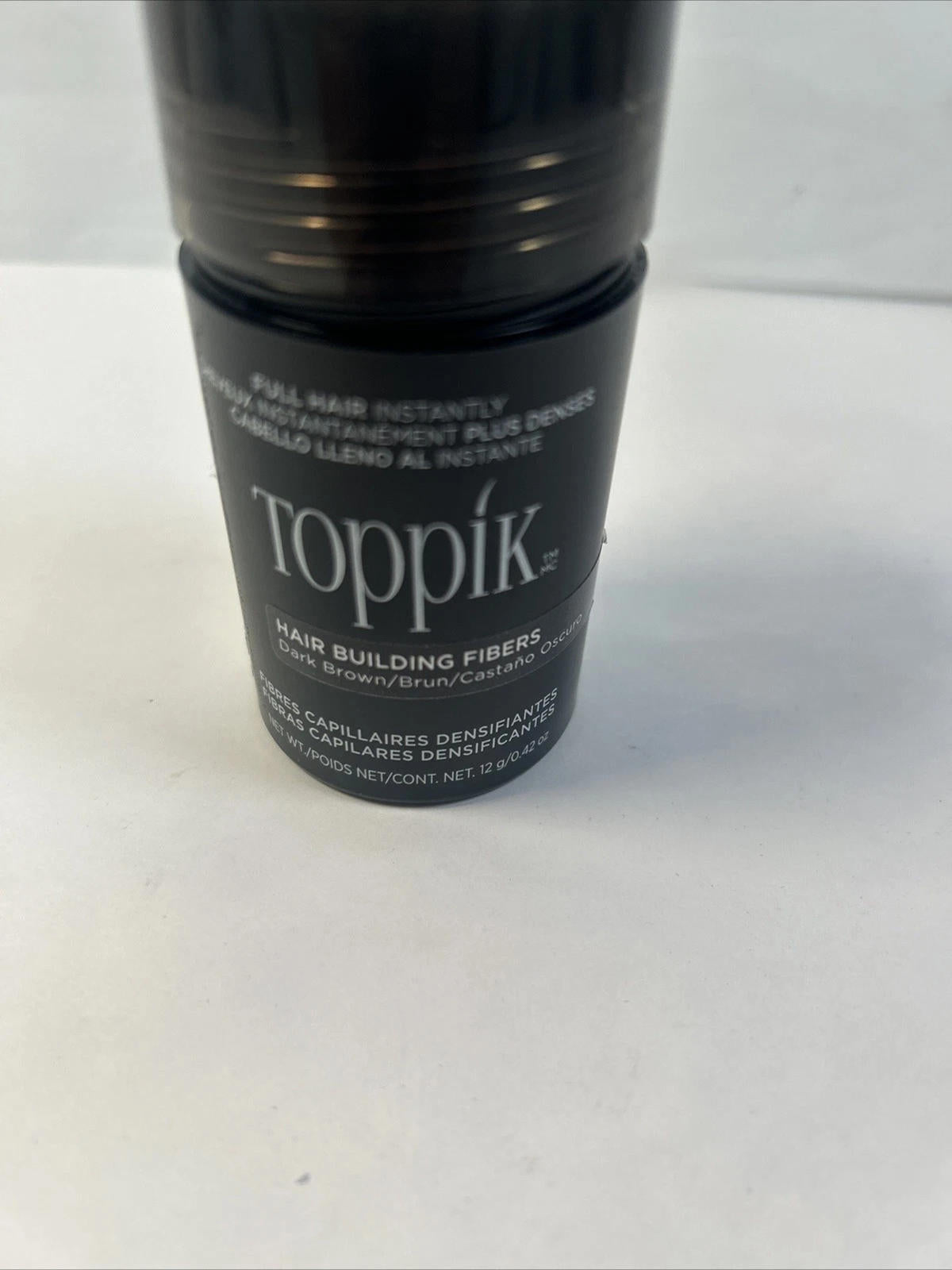 Used -Toppik Hair Building Fibers, 0.42oz, Dark Brown