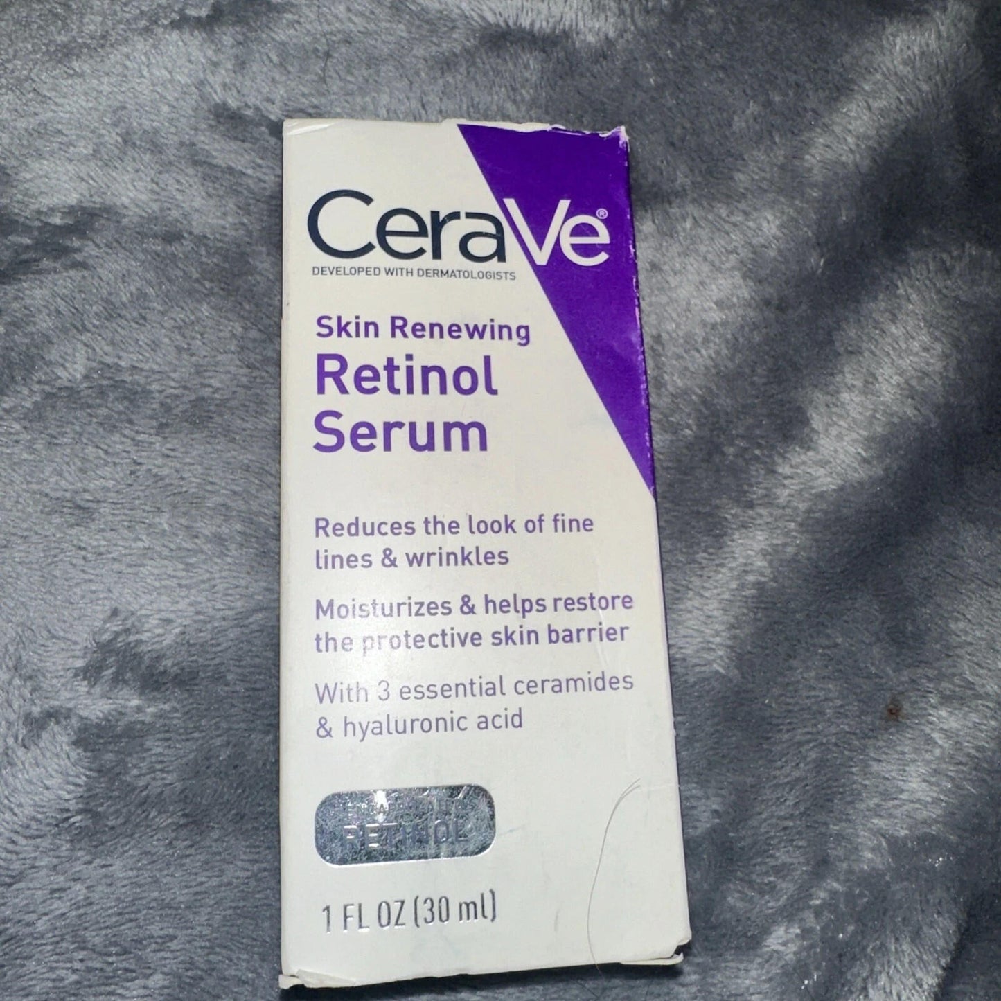 Gently tested- CeraVe Skin Renewing Retinol Serum 1oz Encapsulated Retinol