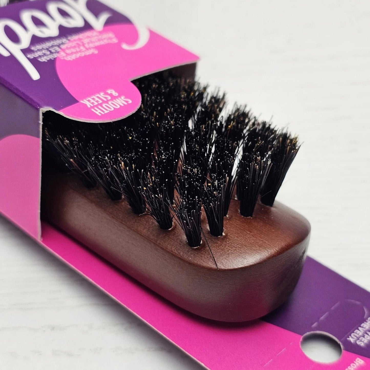 ** Goody Smooth and Sleek Wood Styling Brush with Natural Boar Hair Bristles Bro