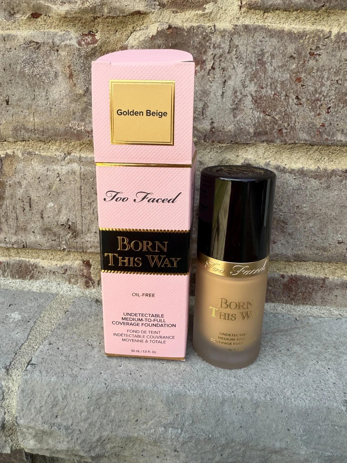 Gently tested-Too Faced Born This Way Liquid Foundation (Golden Beige)