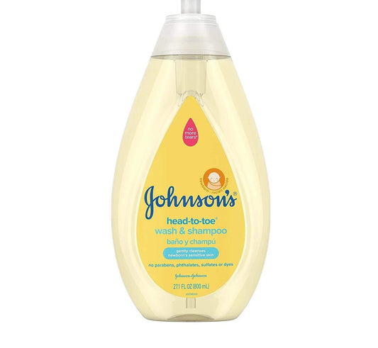 Johnson's Head-To-Toe -Baby Body Wash & Shampoo, 27.1 fl. oz (broken pump)