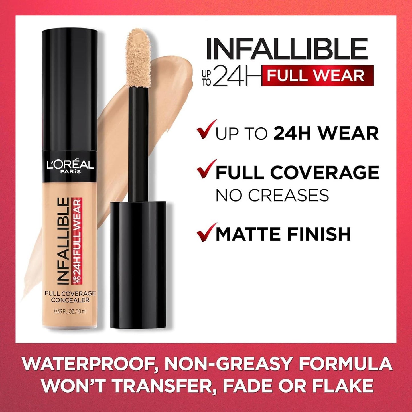 ** New without Box- L'Oreal Paris Makeup Infallible Full Wear Waterproof -Latte