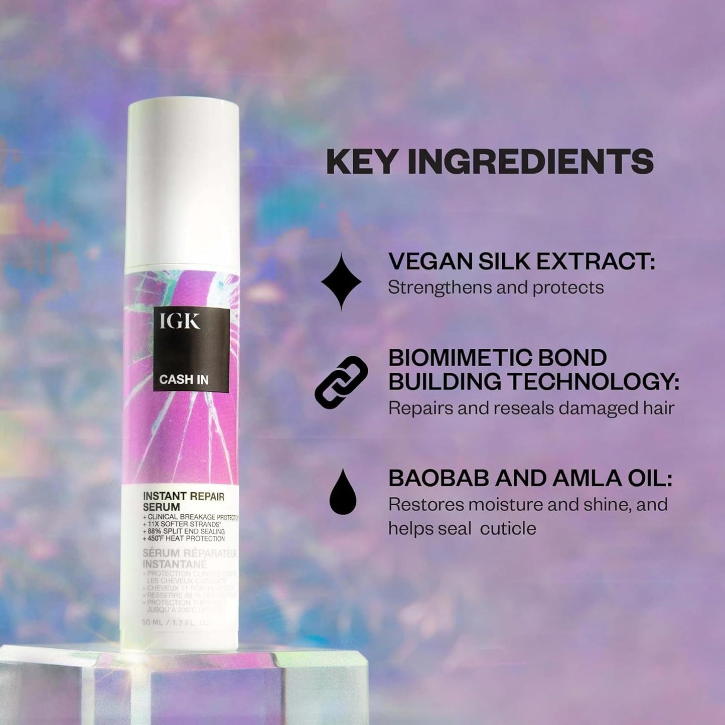 New without box- IGK Cash In Instant Repair Serum 50 ml / 1.7 oz