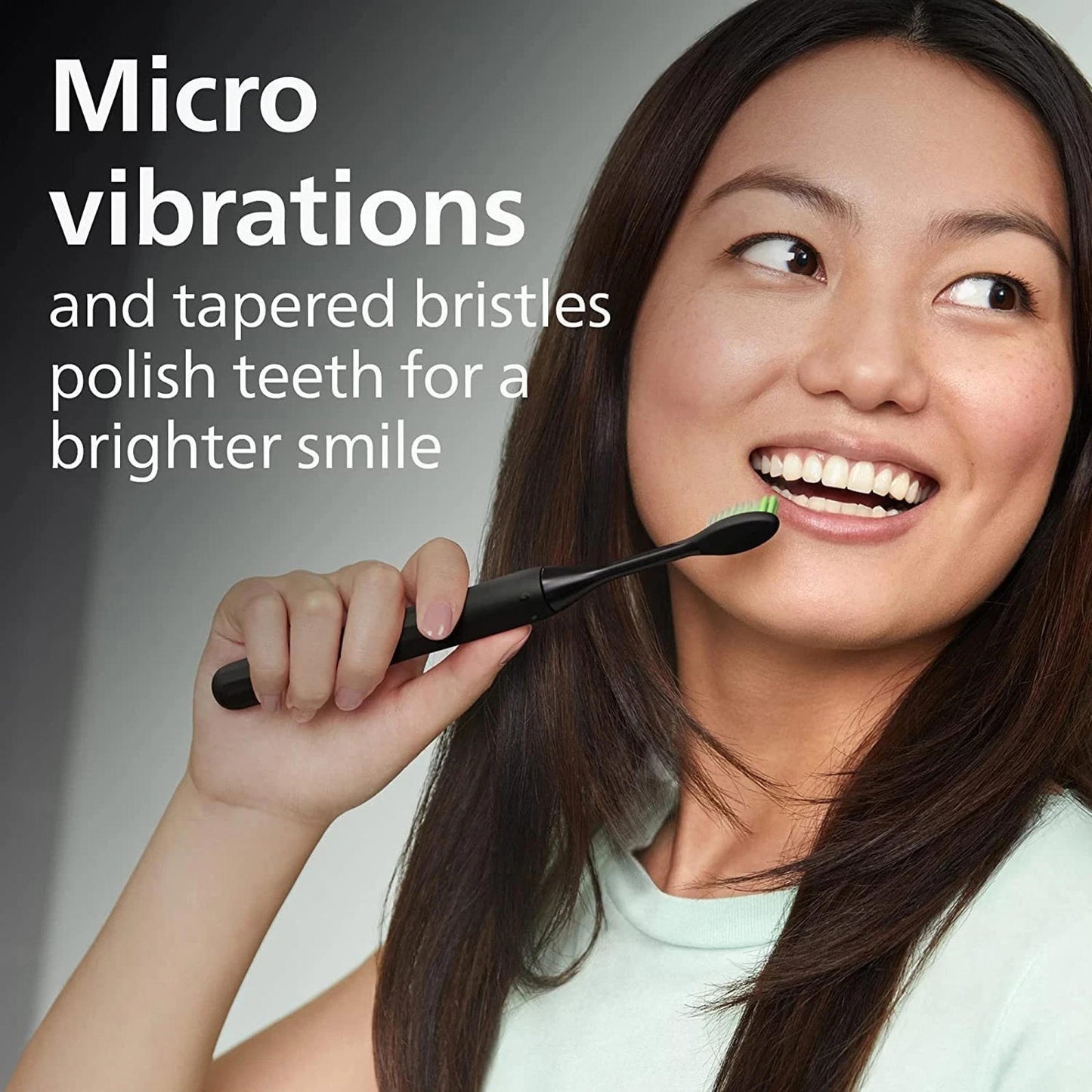 Open Box- Philips One by Sonicare, 2 Brush Heads, Shadow Black, BH1022/06