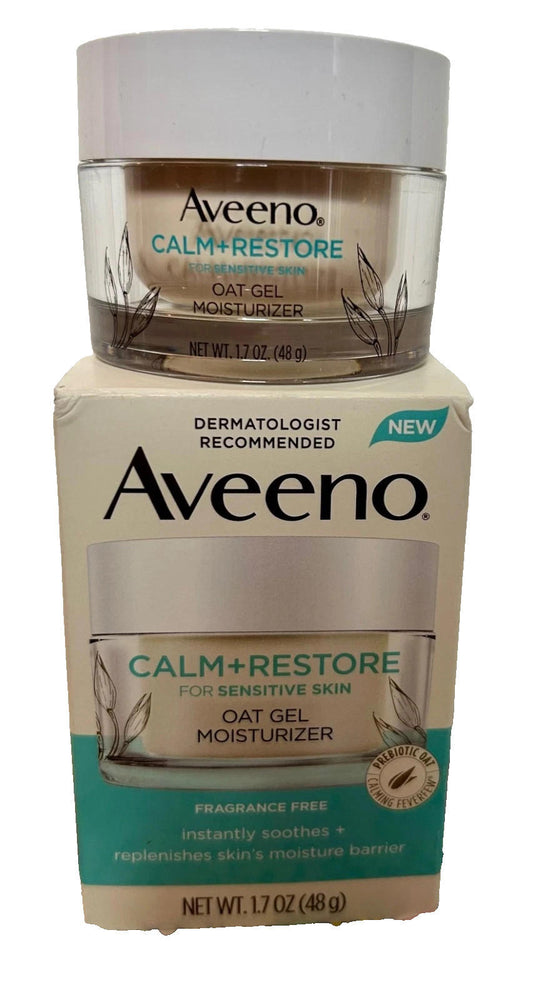 One time used-Aveeno Calm +Restore Oat Gel Facial Moisturizer for Sensitive Skin