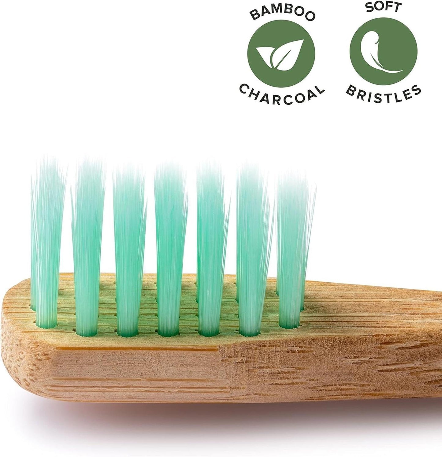 GREENZLA Kids Bamboo Toothbrushes, Natural Toothbrush Set, Soft Bristles (5 cnt)