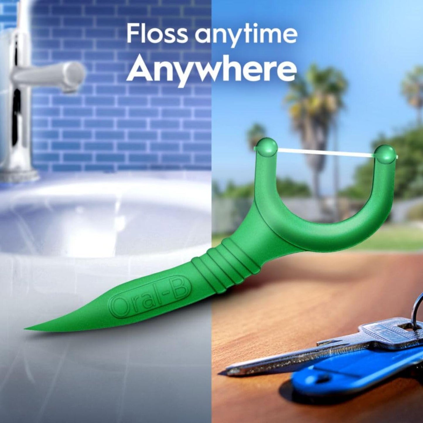 Oral-B Glide Mint Dental Floss Picks with Long Lasting Scope Flavor, 3 Pack
