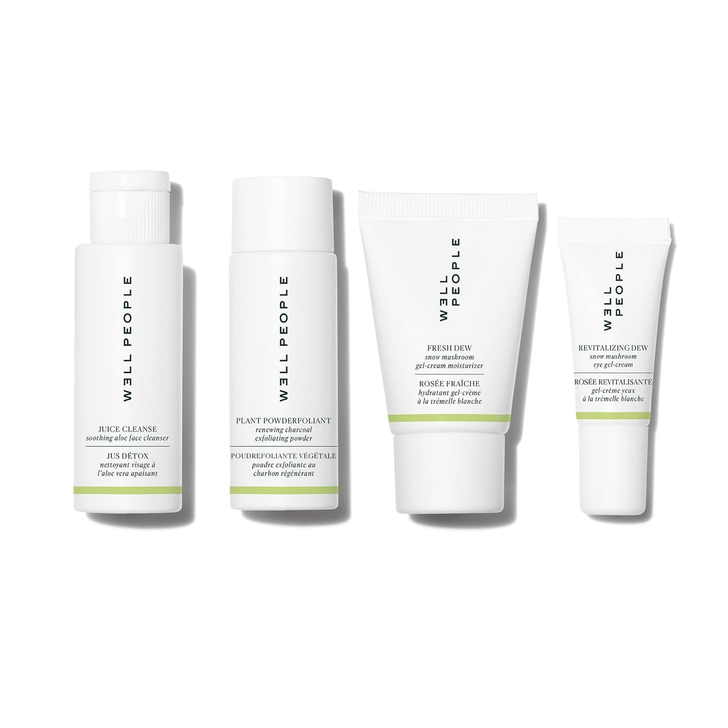 Well People Plant Power Skincare Starter Mini Set, Step-By-Step Skincare Kit for Cleansing, Hydrating, Exfoliating & Nourishing, Vegan & Cruelty-Free