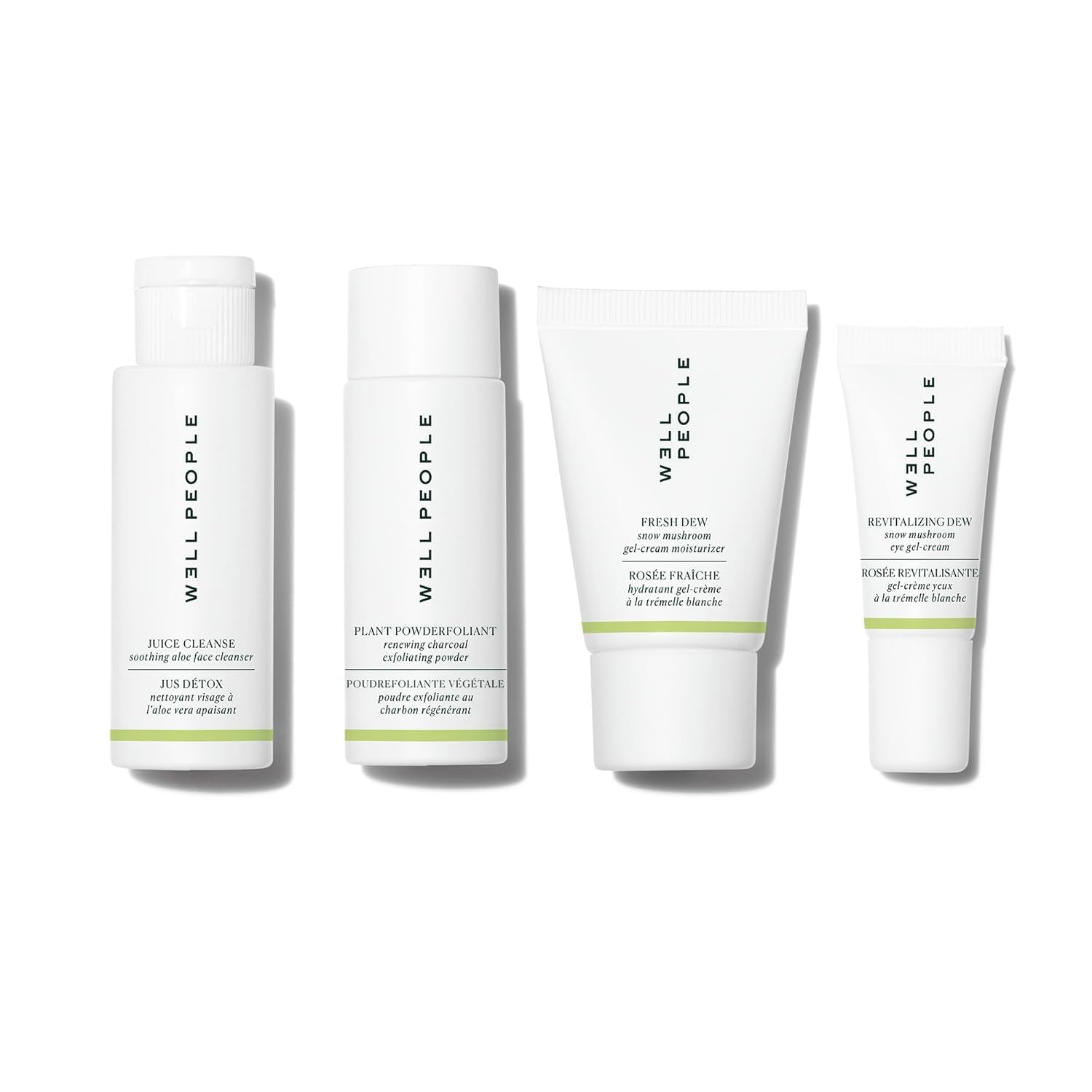 Well People Plant Power Skincare Starter Mini Set, Step-By-Step Skincare Kit for Cleansing, Hydrating, Exfoliating & Nourishing, Vegan & Cruelty-Free