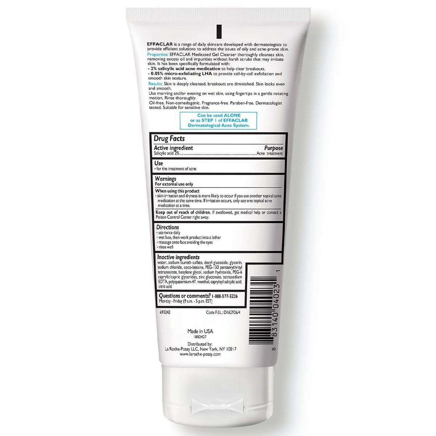 New without box-La Roche-Posay Effaclar Duo Dual Action Acne Cleanser (6.76 oz)