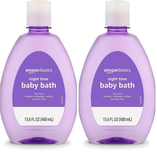 Amazon Basics Tear-Free Night-Time Baby Bath, 13.6 Fl Oz (Pack of 2)