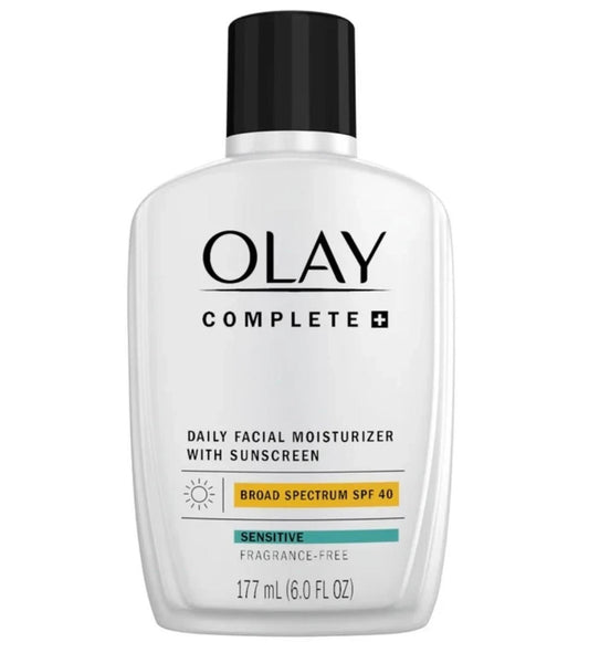 New without box- Olay, Complete+ Daily Moisturizer with SPF 40 Sensitive, 6 oz