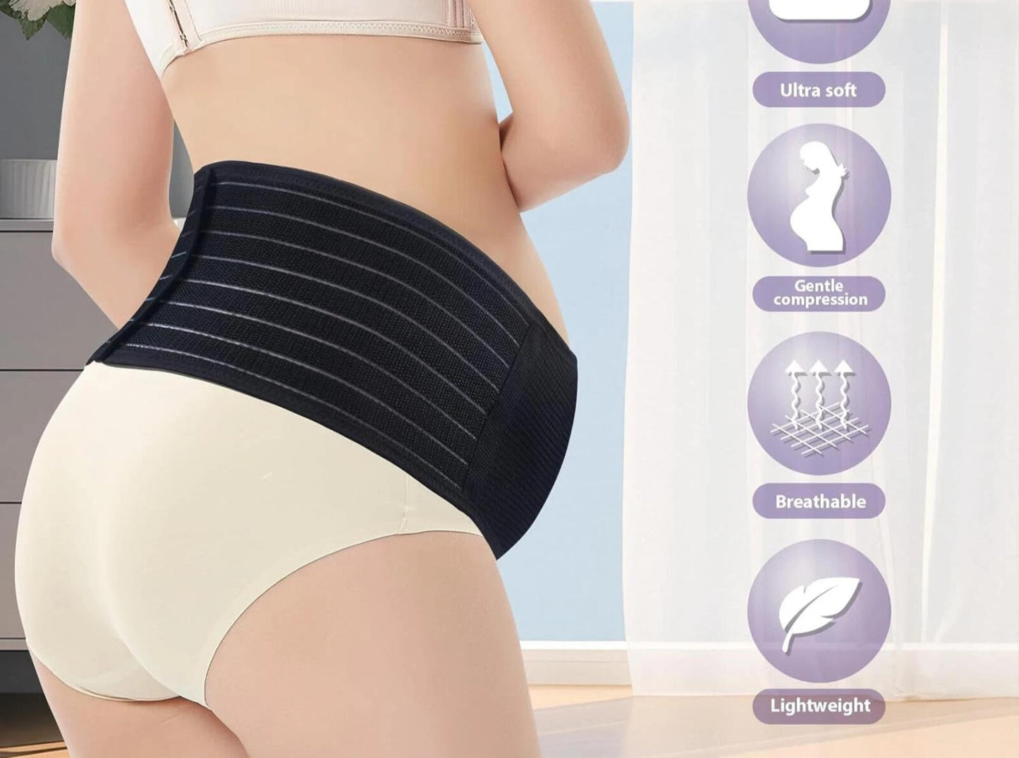 ** Used one time- Maternity Belly Band for Pregnant Women, Adjustable