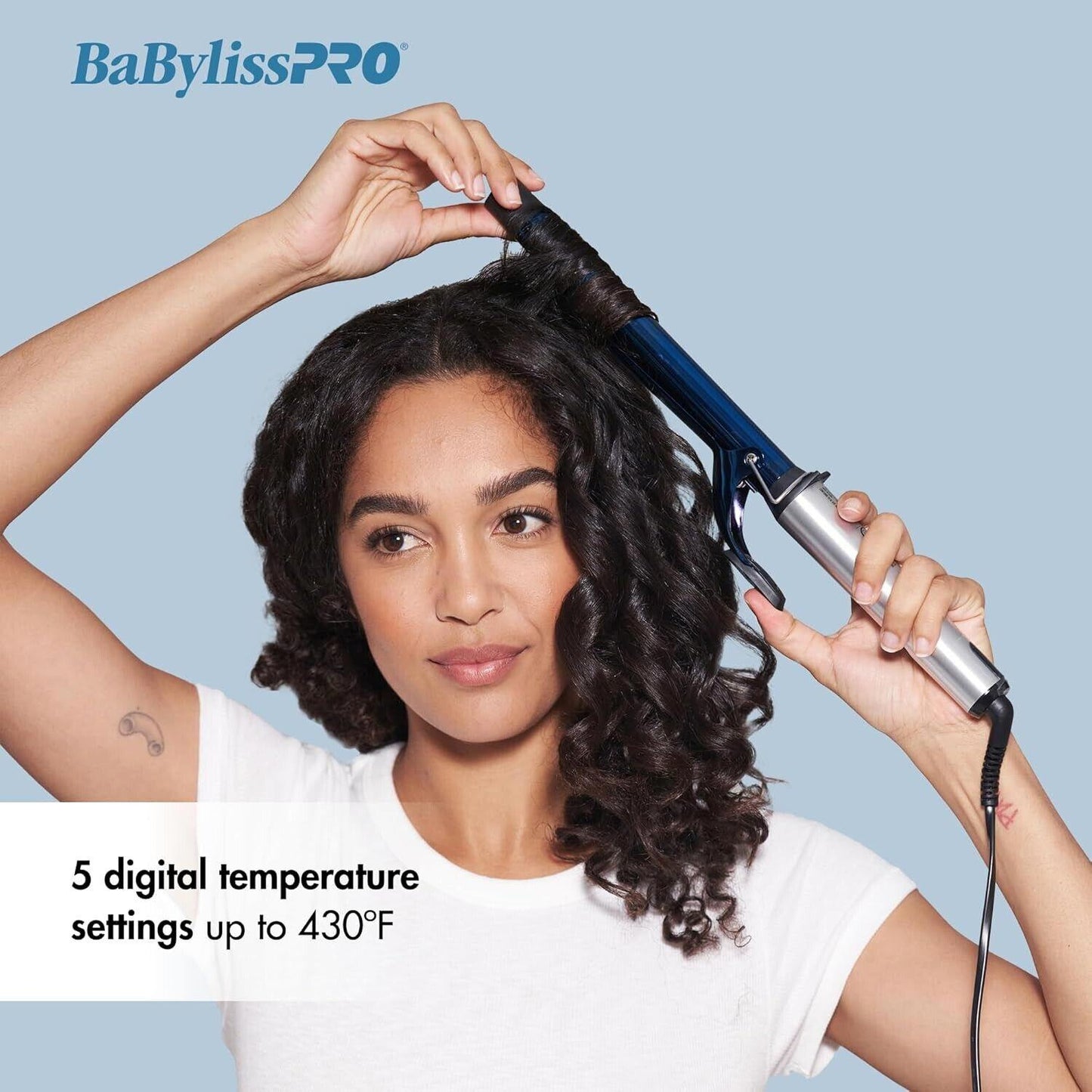 BaBylissPRO Nano Titanium Professional Curling Iron with Extended Barrel (1")