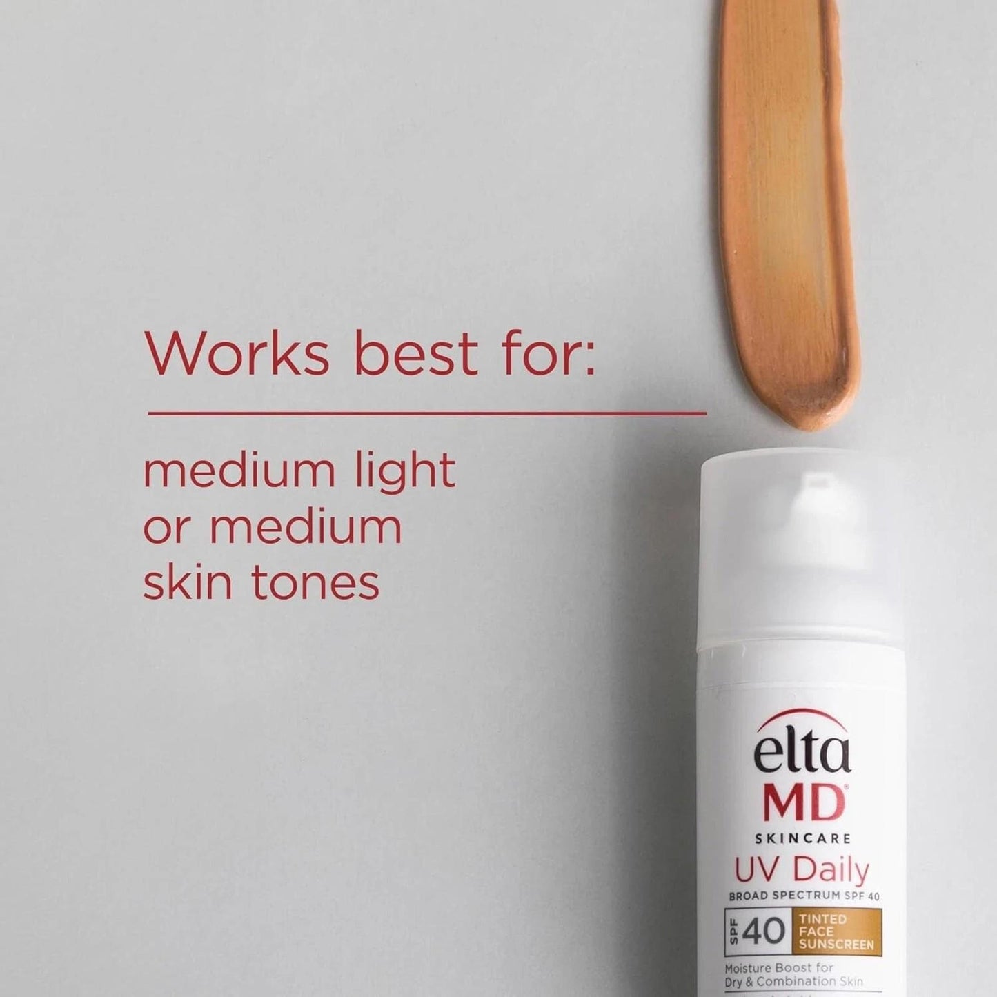 ** Gently tested- EltaMD UV Daily SPF 40 Tinted Face Sunscreen,1.7 oz (Exp 10/26