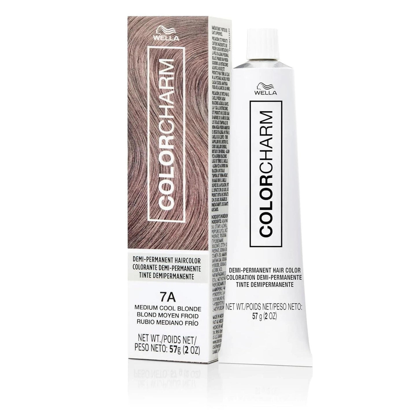 ** COLORCHARM Demi Permanent Hair Color 7A Medium Cool Blonde Gloss