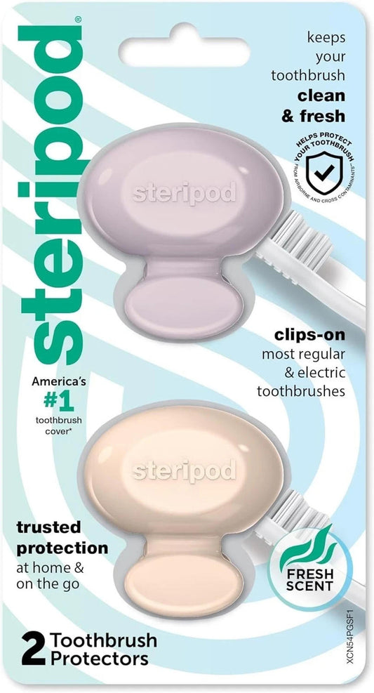 ** Open Box -Steripod Clip-On Toothbrush Protector, Keeps Fresh and Clean (2 ct)