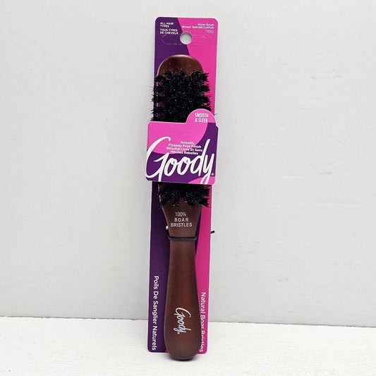 ** Goody Smooth and Sleek Wood Styling Brush with Natural Boar Hair Bristles Bro