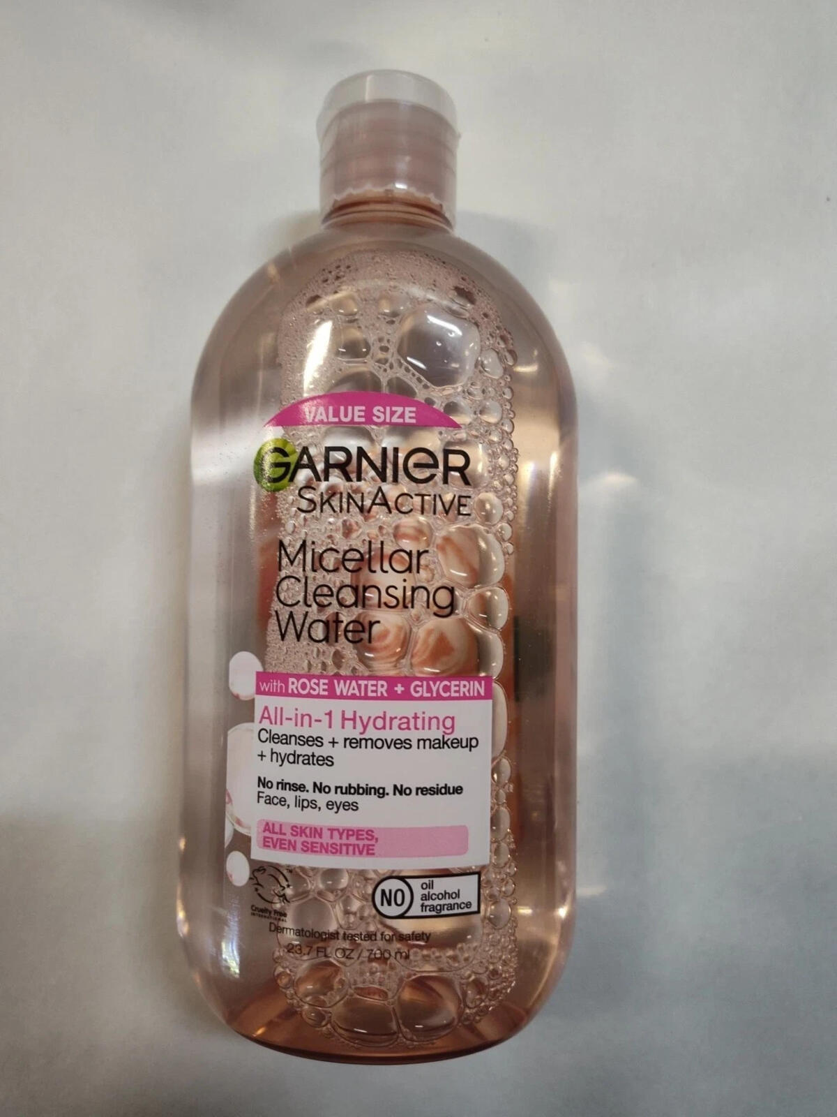 Garnier  Water Rose Micellar Cleansing Water (23.7 fl oz) (top cover broken)