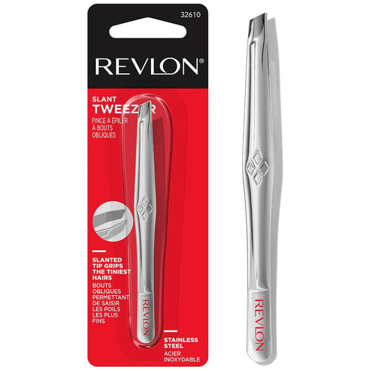 Open Box- Revlon Slant Tweezer Precision-Aligned Slant Tip Stainless Steel 32610
