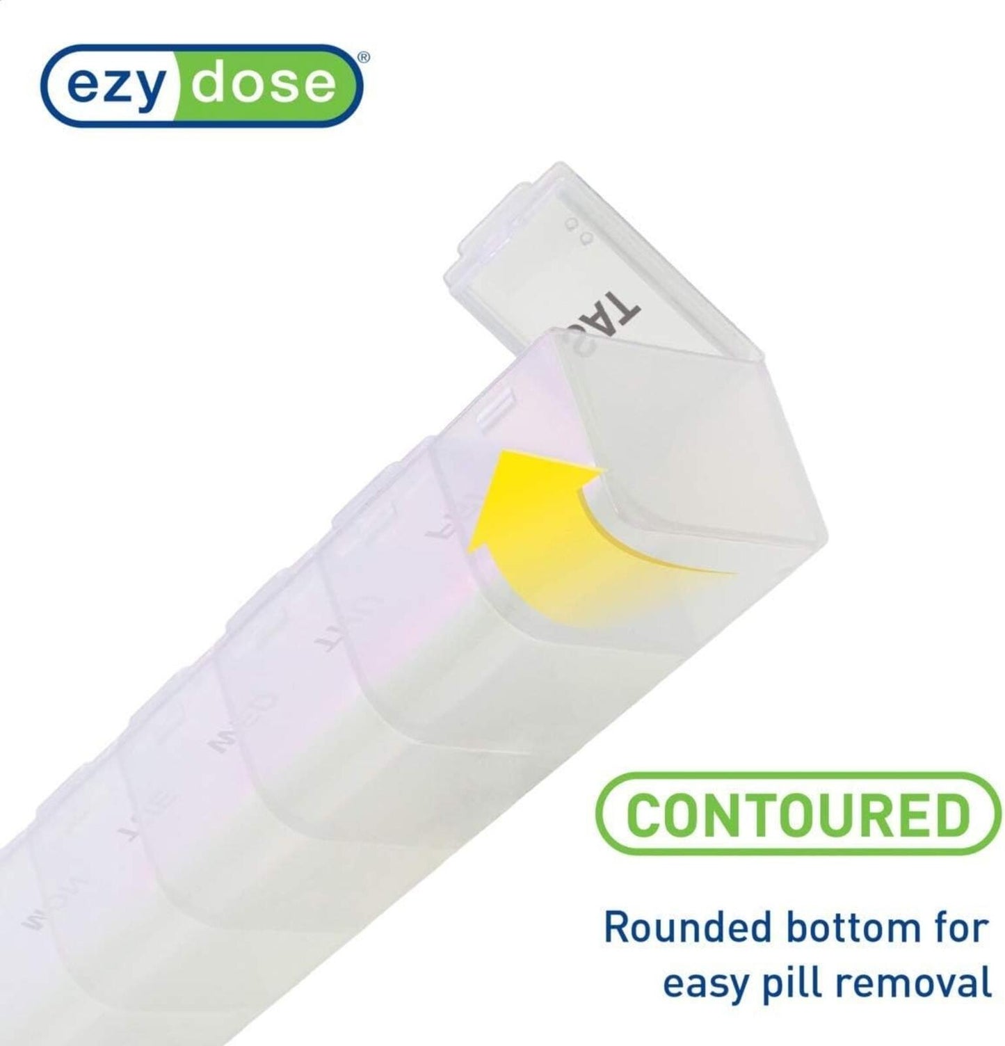 EZY DOSE Weekly (7-Day) Daily Pill Organizer, Vitamin Planner, and Medicine