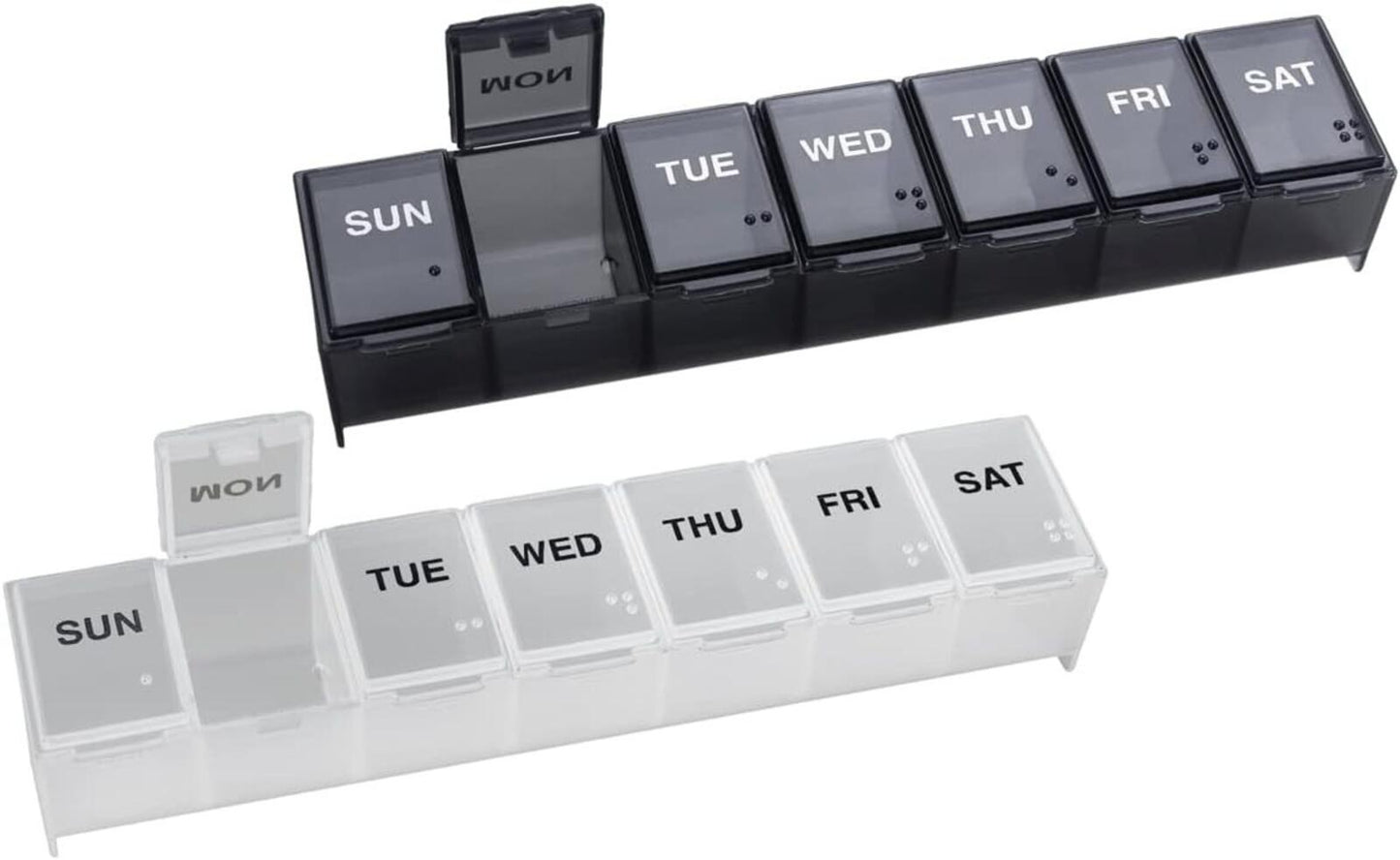 EZY DOSE Weekly (7-Day) Daily Pill Organizer, Vitamin Planner, and Medicine