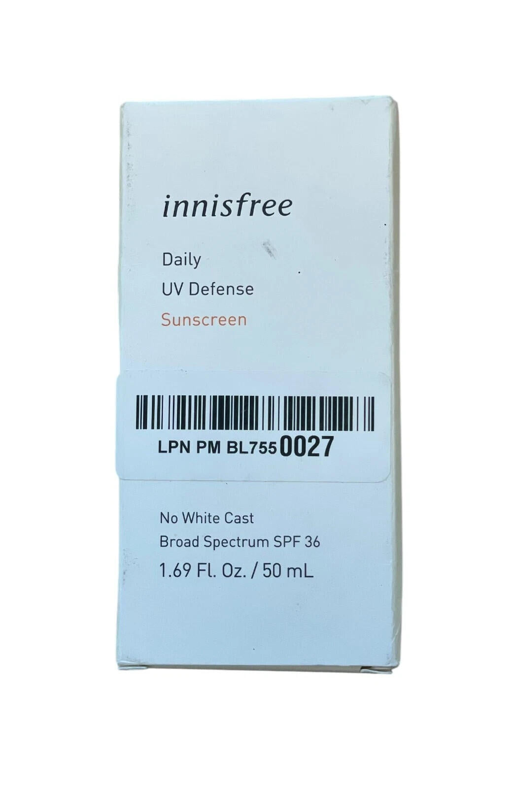 Open Box- nnisfree Daily UV Defense Sunscreen SPF 36, (1.69 oz) (Expired)