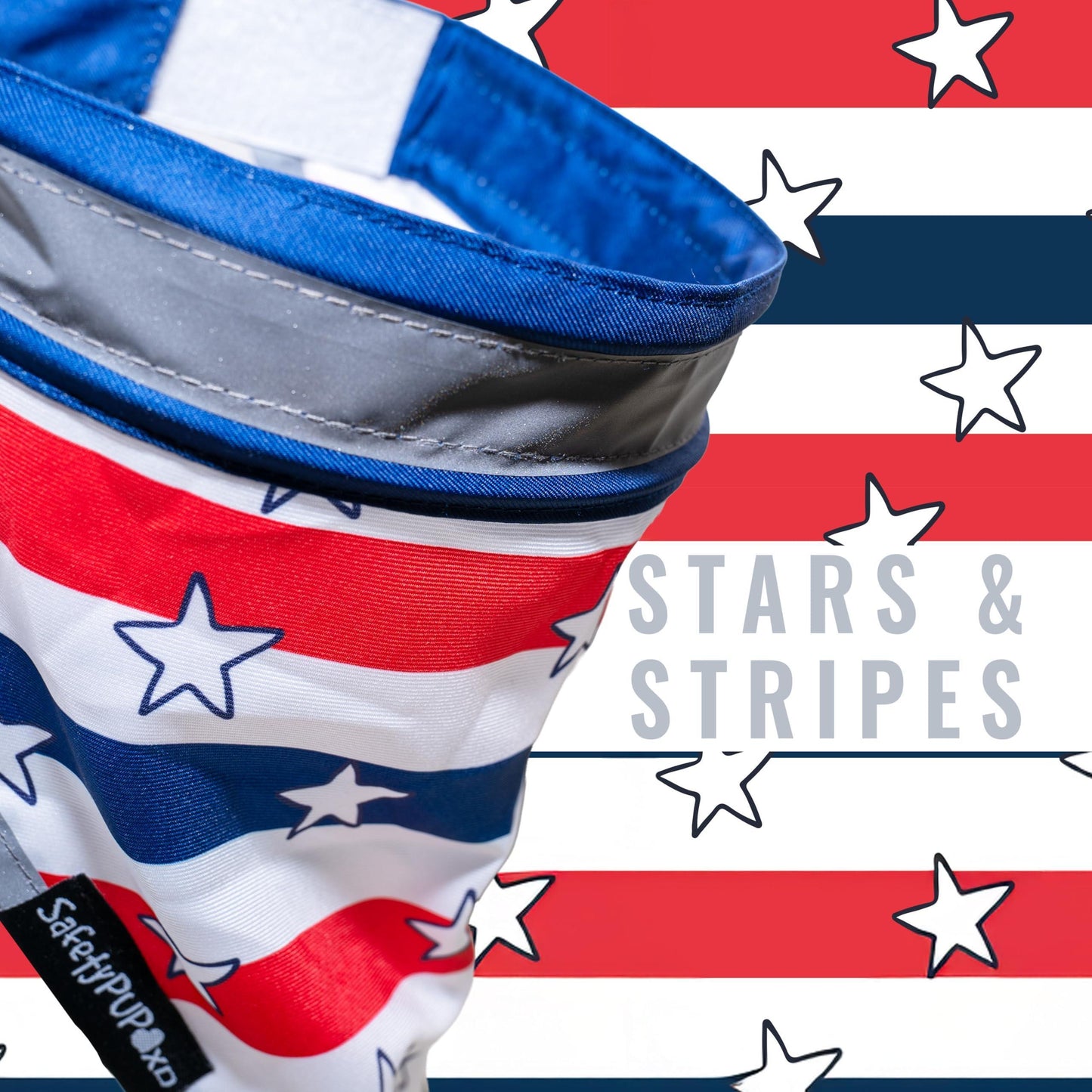 4Th of July Bandana for Large and Small Pets. Reflective Accessories for Walking Camping and off Leash Exploration 2 Pack. (Medium)