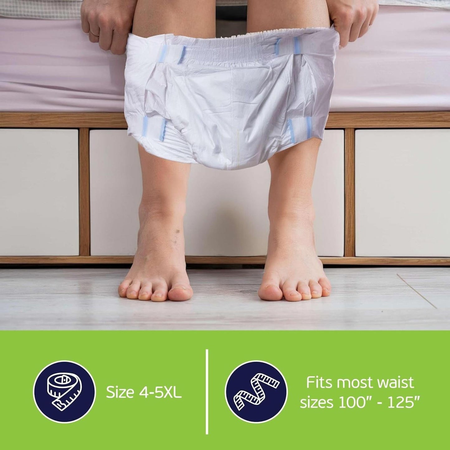 ** Open Box- 4-5xl Adult Diapers for Women and Men - 8 ct