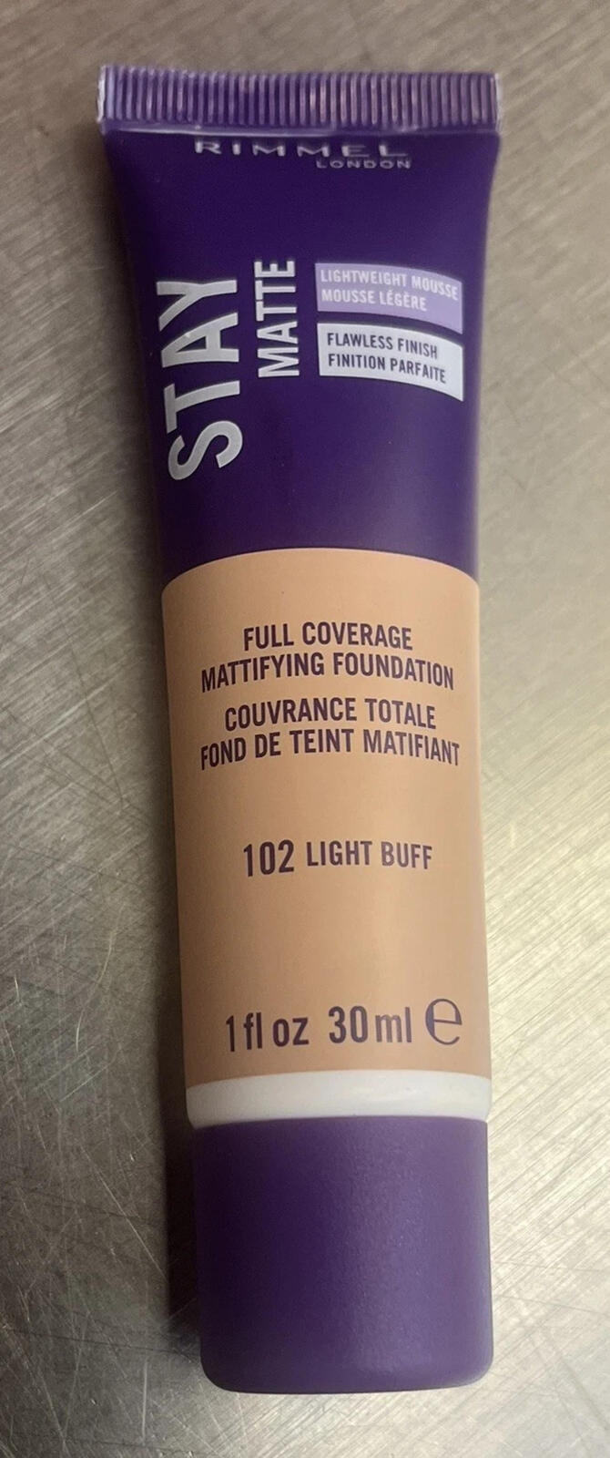 New without box- Rimmel Stay Matte Liquid Mousse Foundation #102 Light Buff