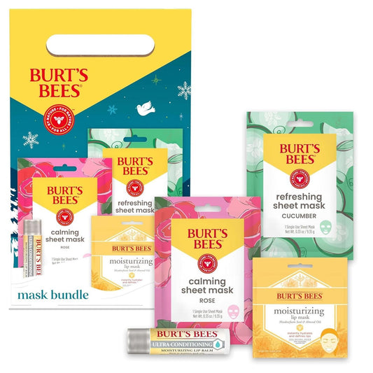 Burt’s Bees Mask Bundle Gift Set; , Ultra Conditioning Lip Balm and Moisturizing