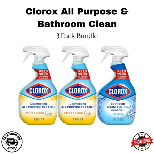 ** Clorox Disinfecting All-Purpose Cleaner 32 Oz and Disinfecting Bathroom Clean