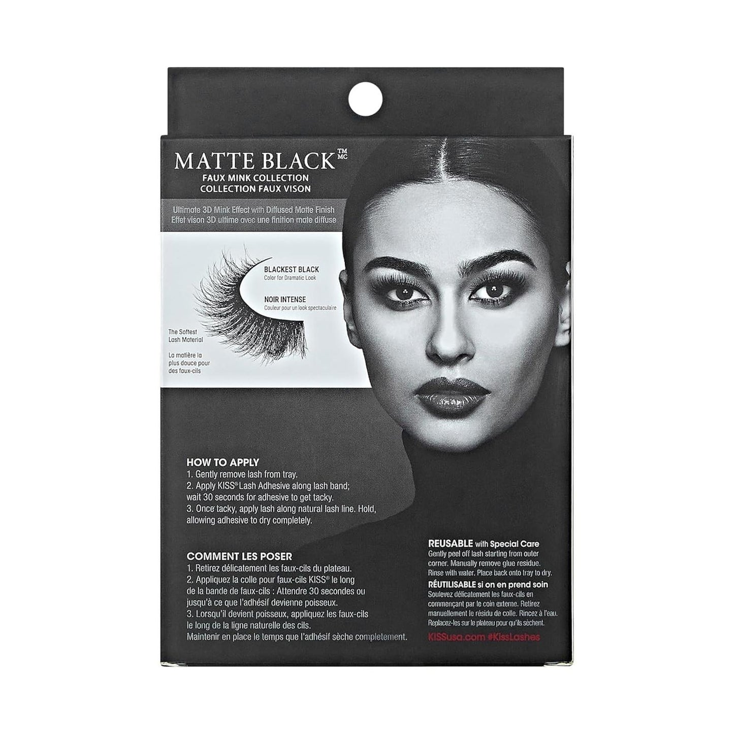 Open Box- KISS Lash Couture 3D Matte False Eyelashes, 'Matte Twill', 14 mm