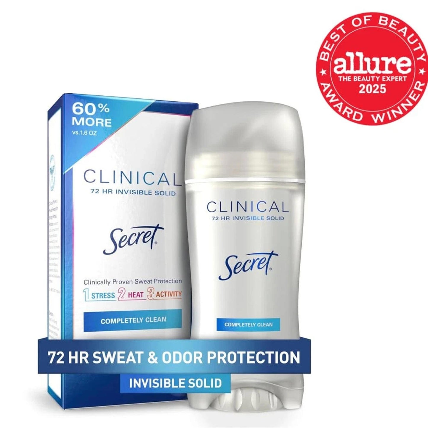 ** Secret Clinical Strength Antiperspirant Deodorant for Women- Completely Clean